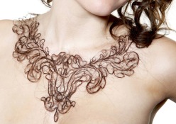 Kerry Howley's unique jewellery made from hair